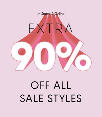 Tüm satış stili vektör posterlerinde% 90 indirim var.