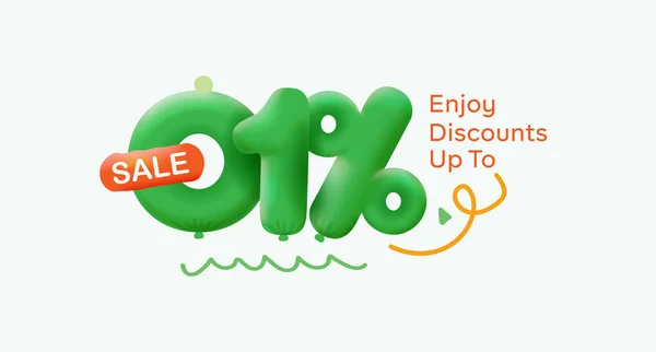 Lettering Enjoy Discounts Vector Illustration Colorful Background — Vettoriale Stock
