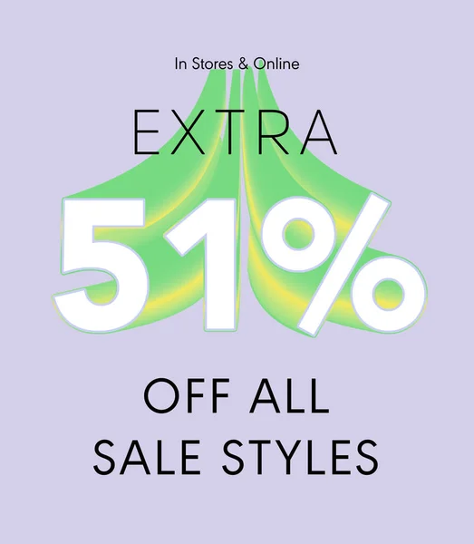 Extra All Sale Styles Vector Poster — Stock Vector