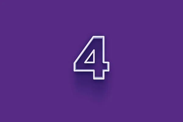 紫色の背景に3D数字のイラスト — ストック写真