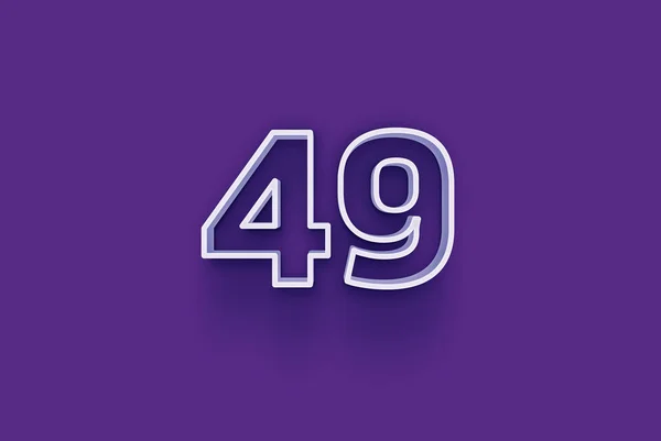 紫色背景上3D 49数字的图解 — 图库照片