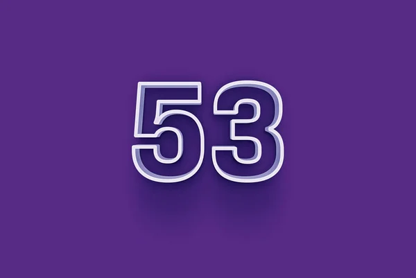 紫色背景上3D 53数字的图解 — 图库照片