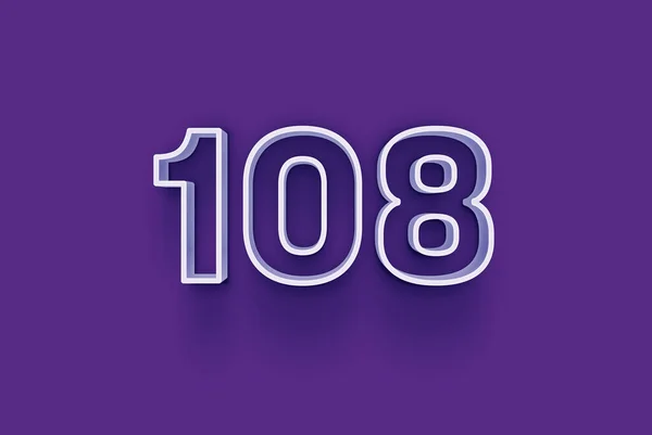 Ilustración 108 Número Sobre Fondo Púrpura — Foto de Stock