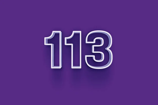 Illustration 113 Number Purple Background — Stock Photo, Image