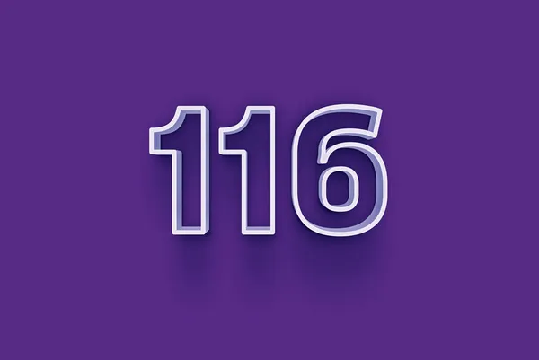 Illustration 116 Number Purple Background — Stock Photo, Image