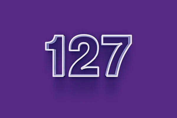 Illustration 127 Number Purple Background — Stock Photo, Image