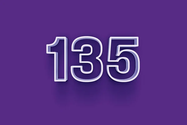Illustration 135 Number Purple Background — Stock Photo, Image