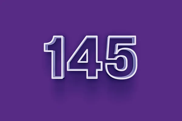 Abbildung Der 145 Zahl Auf Violettem Hintergrund — Stockfoto