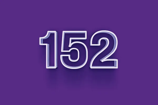紫色の背景に3D 152番のイラスト — ストック写真