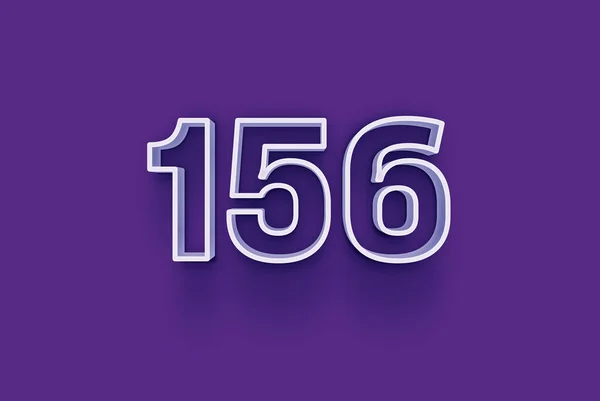 Illustration 156 Number Purple Background — Stock Photo, Image