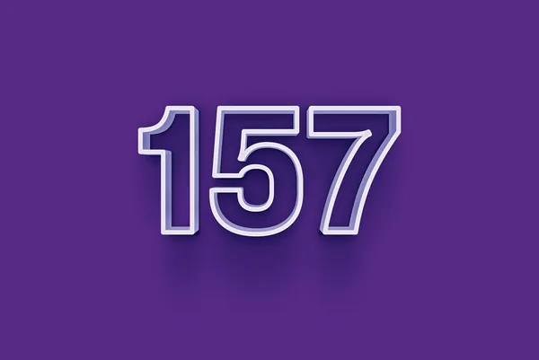 Illustration 157 Number Purple Background — Stock Photo, Image