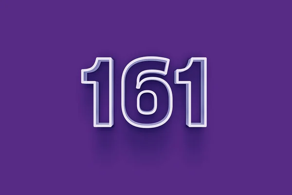 Illustration 161 Number Purple Background — Stock Photo, Image