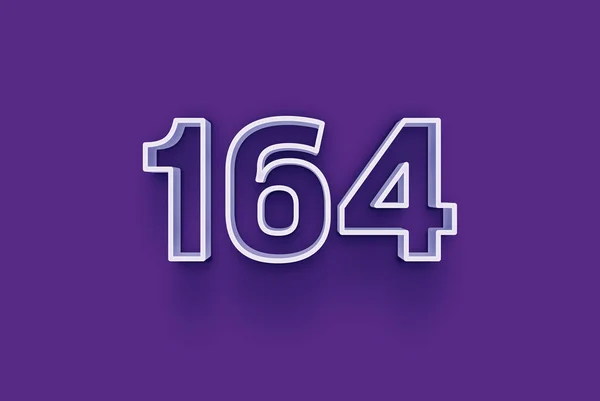 Abbildung Der 164 Zahl Auf Violettem Hintergrund — Stockfoto