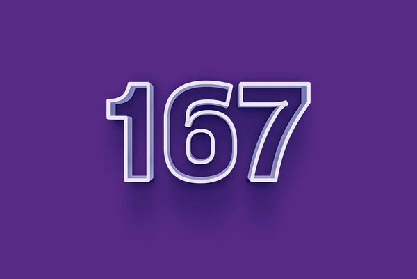 Illustration Numéro 167 Sur Fond Violet — Photo