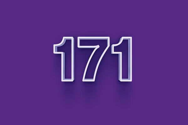 Illustration 171 Number Purple Background — Stock Photo, Image