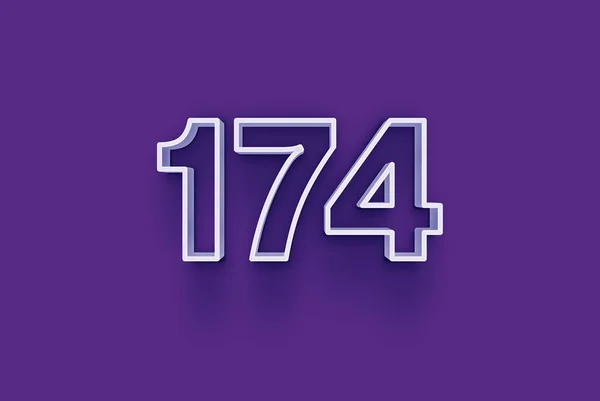 Illustration 174 Number Purple Background — Stock Photo, Image
