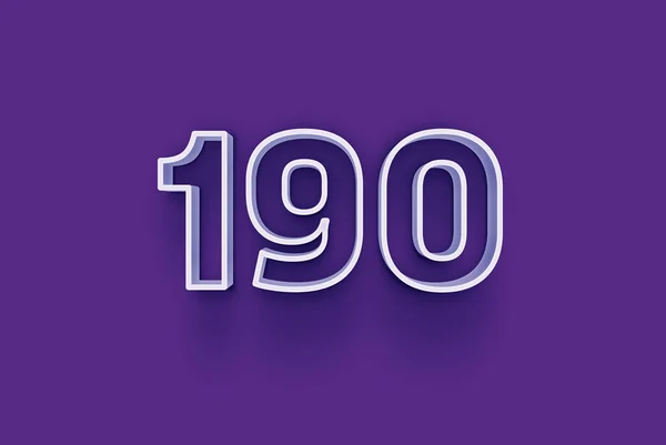 Illustration Der 190 Zahl Auf Violettem Hintergrund — Stockfoto