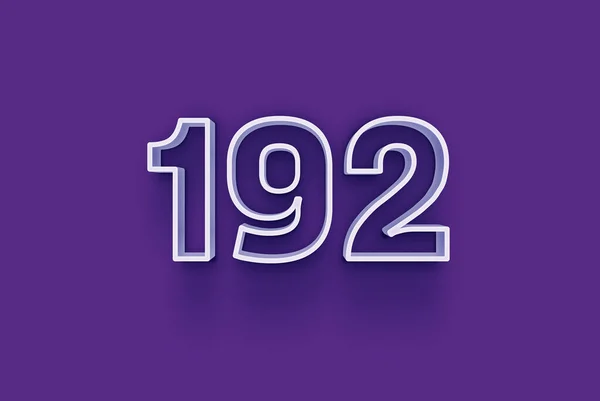 Ilustración Del Número 192 Sobre Fondo Púrpura — Foto de Stock