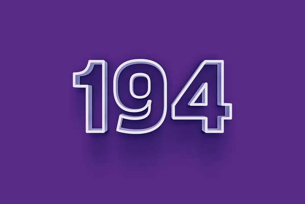 Ilustración Del Número 194 Sobre Fondo Púrpura — Foto de Stock