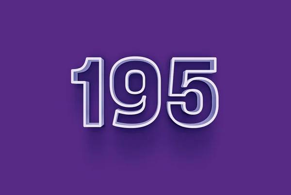 Ilustración Del Número 195 Sobre Fondo Púrpura — Foto de Stock