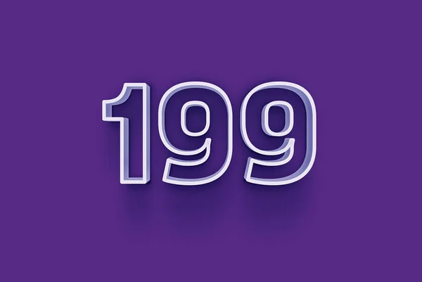 Illustration 199 Number Purple Background — Stock Photo, Image