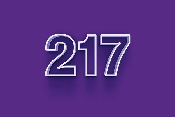 Abbildung Der 217 Zahl Auf Violettem Hintergrund — Stockfoto