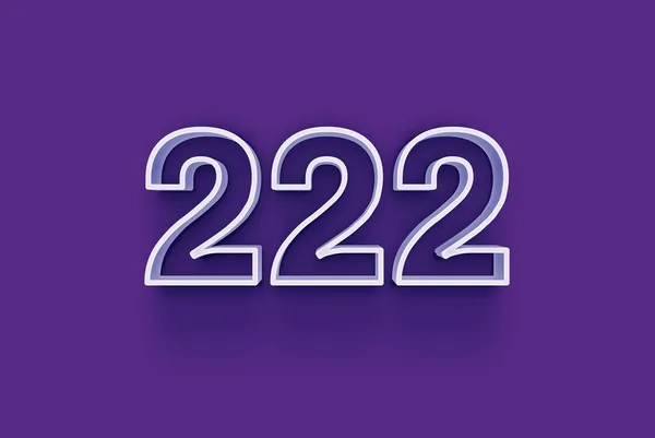 Illustration 222 Number Purple Background — Stock Photo, Image