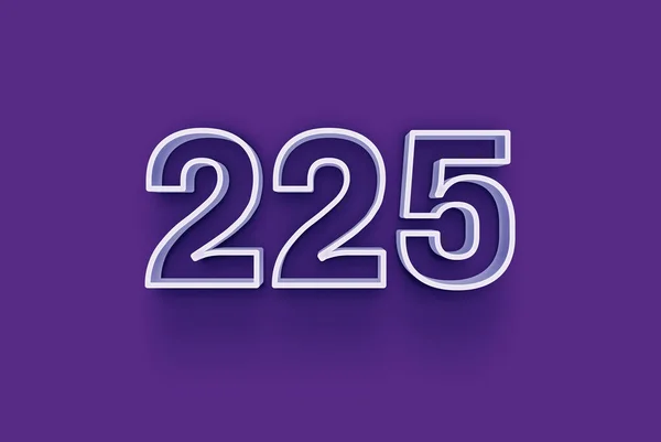 Απεικόνιση Του 225 Αριθμό Μωβ Φόντο — Φωτογραφία Αρχείου