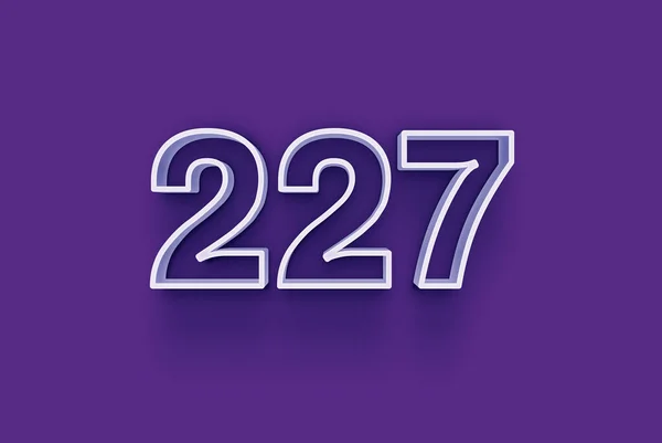 Illustration 227 Number Purple Background — Stock Photo, Image