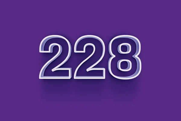 Illustration 228 Number Purple Background — Stock Photo, Image