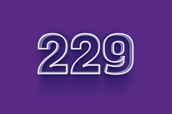 Illustration 229 Number Purple Background — Stock Photo, Image