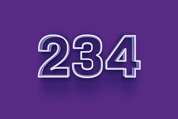 Illustration 234 Number Purple Background — Stock Photo, Image