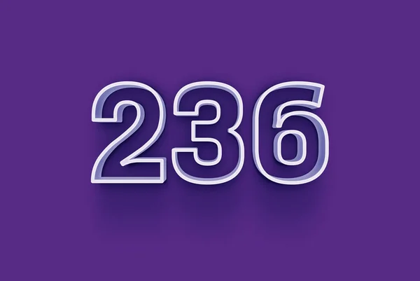 紫色背景上3D 236数字的图解 — 图库照片