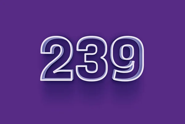 Illustration 239 Number Purple Background — Stock Photo, Image