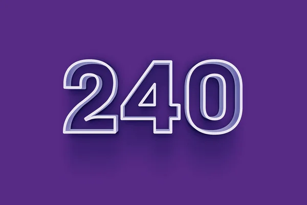 Illustration 240 Number Purple Background — Stock Photo, Image