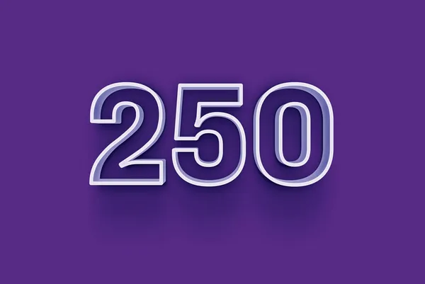 紫色背景上3D 250个数字的图解 — 图库照片