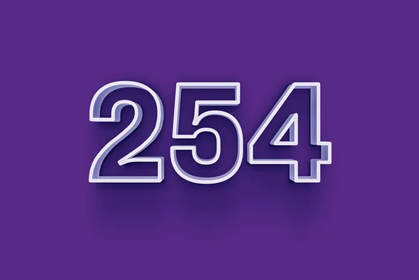 Ilustración Del Número 254 Sobre Fondo Púrpura —  Fotos de Stock