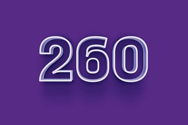Иллюстрация Номера 260 Фиолетовом Фоне — стоковое фото