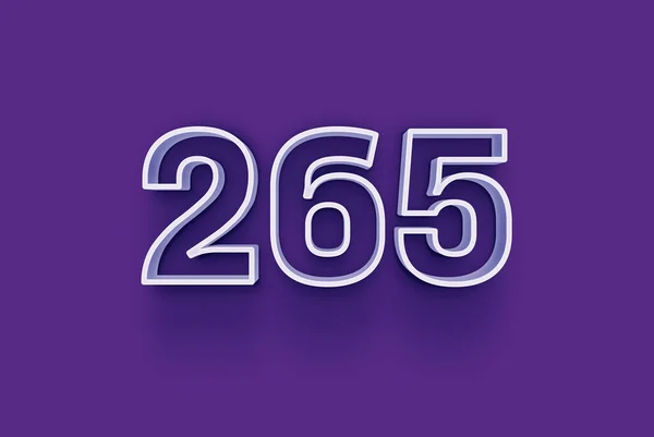 Abbildung Der 265 Zahl Auf Violettem Hintergrund — Stockfoto