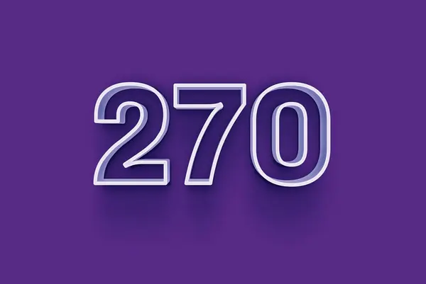 Απεικόνιση Του 270 Αριθμό Μωβ Φόντο — Φωτογραφία Αρχείου