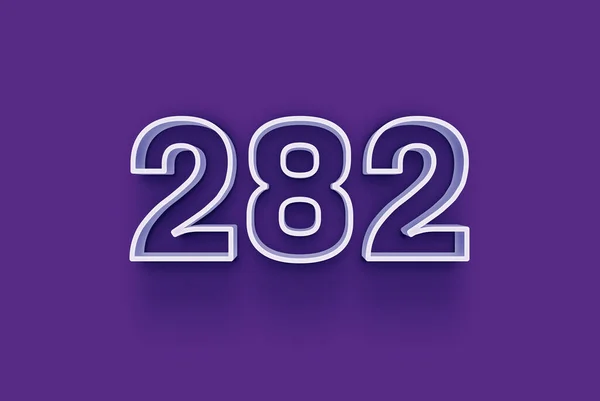 Ilustración Del Número 282 Sobre Fondo Púrpura — Foto de Stock