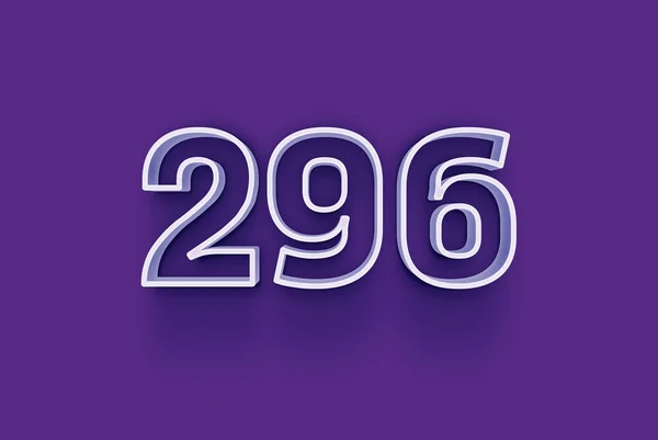 Illustration 296 Number Purple Background — Stock Photo, Image