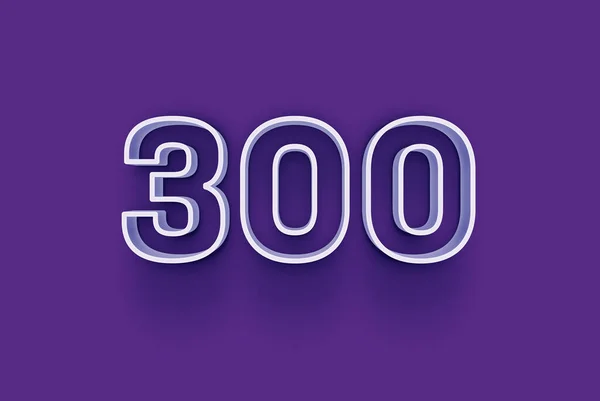 Illustrazione 300 Numero Sfondo Viola — Foto Stock