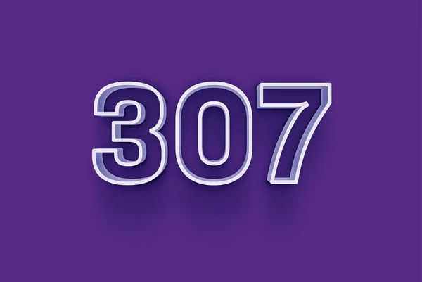 Illustration 307 Number Purple Background — Stock Photo, Image