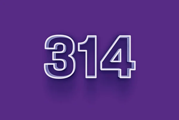 Illustration 314 Number Purple Background — Stock Photo, Image