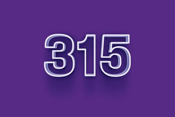 Illustration 315 Number Purple Background — Stock Photo, Image