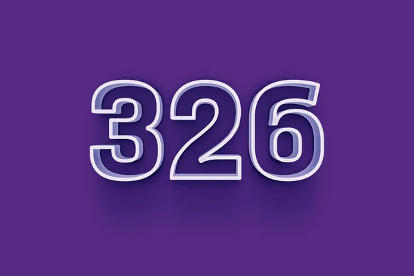 Abbildung Der 326 Zahl Auf Violettem Hintergrund — Stockfoto