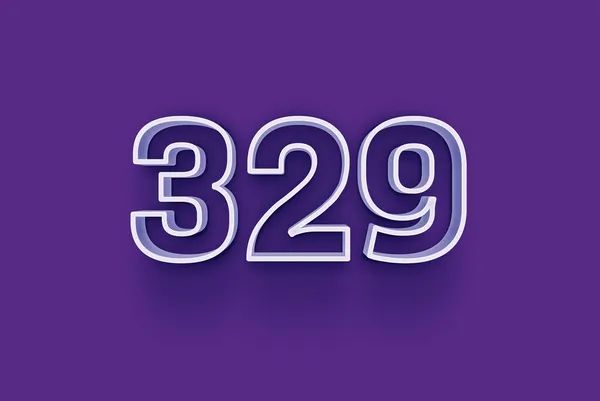 紫色背景上3D 329个数字的图解 — 图库照片