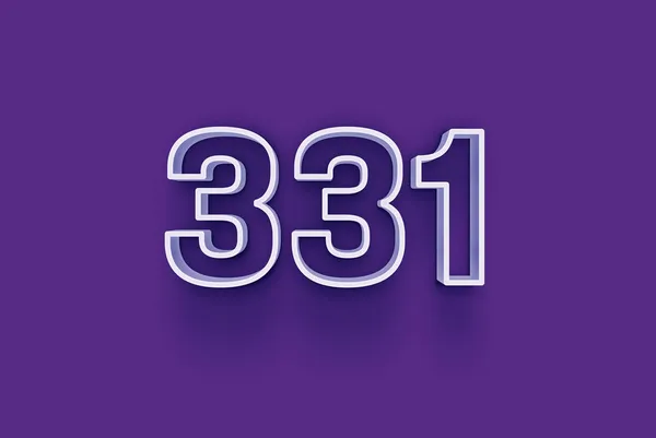 Illustration 331 Number Purple Background — Stock Photo, Image