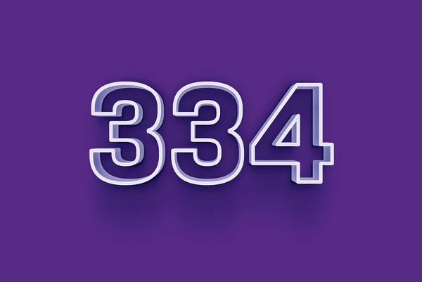 Illustration 334 Number Purple Background — Stock Photo, Image